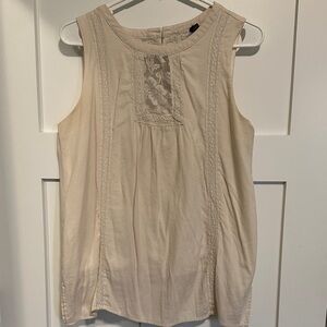 Sleeveless Cream Top